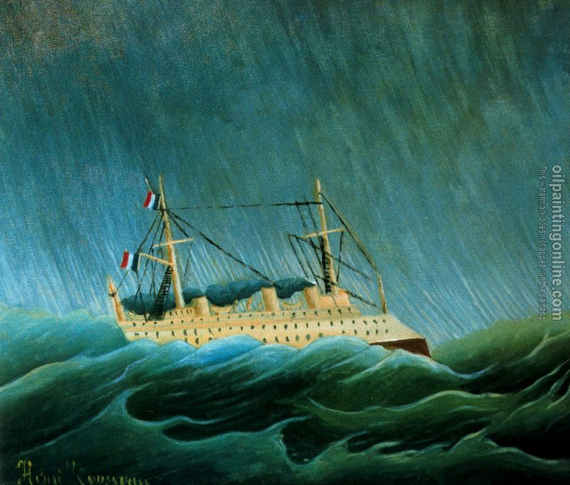 Henri Rousseau - The Storm Tossed Vessel